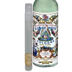 Spray pen 15ml of Florida Water Cologne with large bottle in background