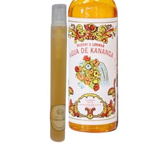 Spray pen 15ml of Kananga Water Original with large bottle in background