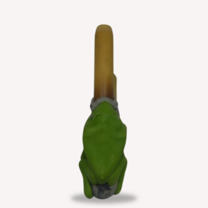 Kuripè Bamboo Pipe Imported Amazonian Green Frog With Red right
