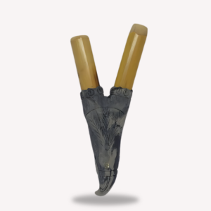 Kuripè Bamboo Pipe Imported Amazonian Grey light beak back