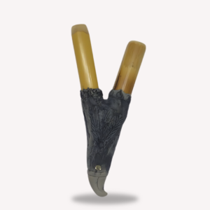 Kuripè Bamboo Pipe Imported Amazonian Grey light beak front