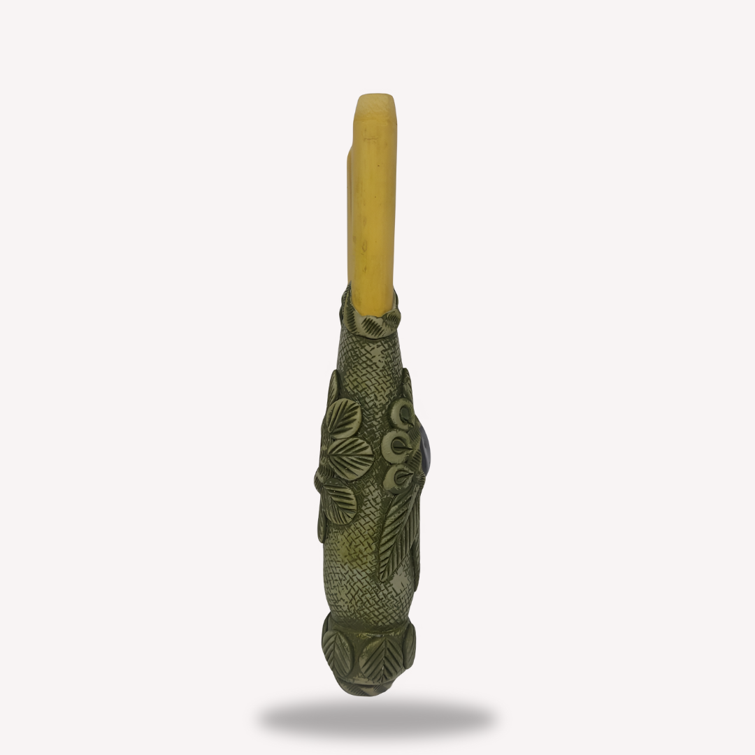 Kuripè Bamboo Pipe Imported Amazonian left side view Kuripè Bamboo Pipe Imported Amazonian left side view