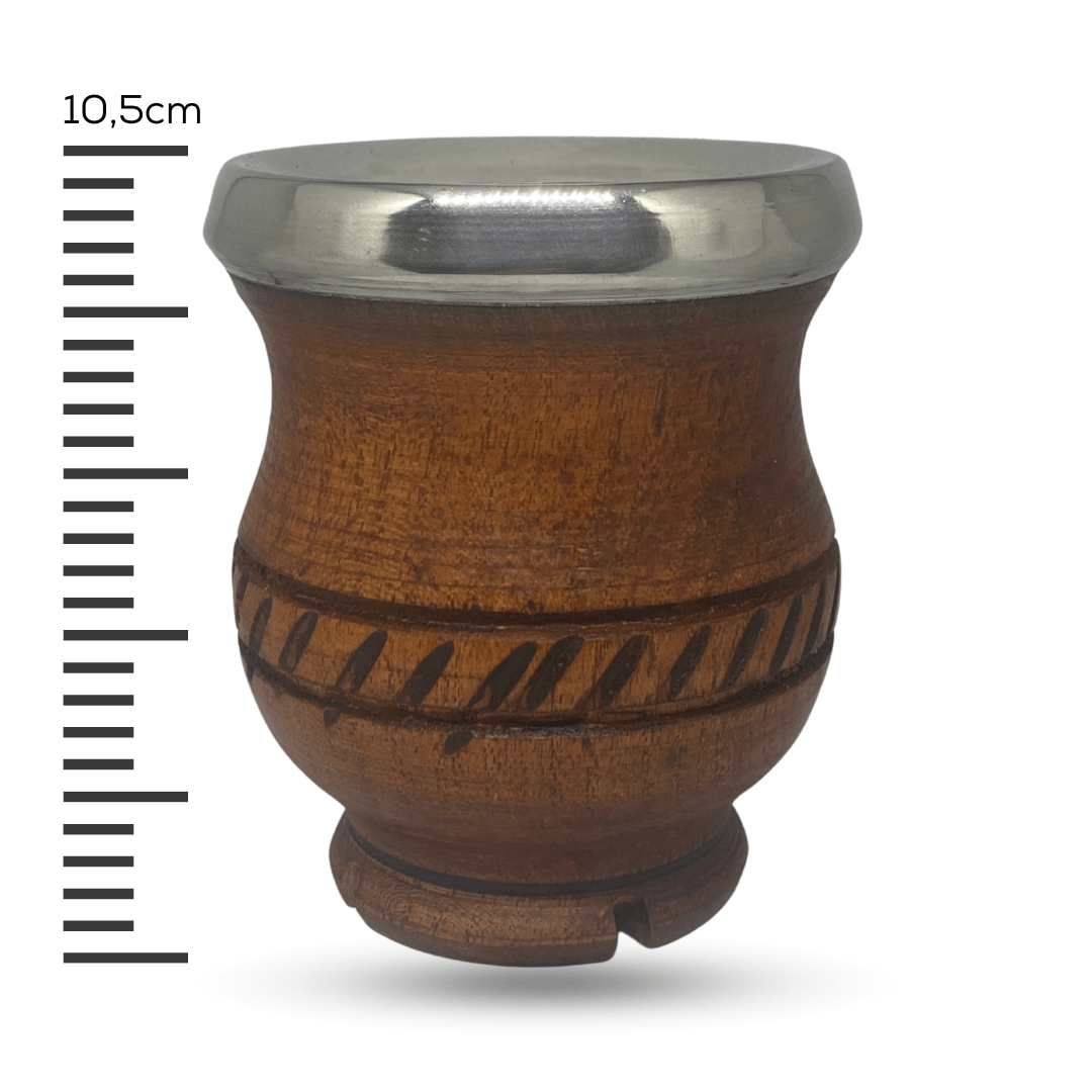 Yerba Maté Tea Gourd – Aluminium Encased In Cured Wood 3