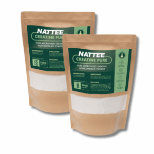 NATTEE Creatine Pure Bundle | Pure Micronised Creatine Monohydrate Powder (500g)x2