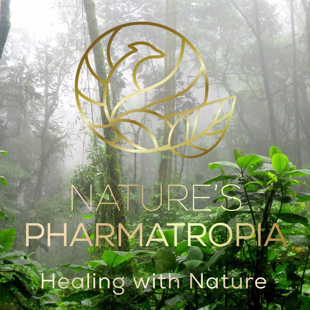 Natures Pharmatropia forest banner with logo